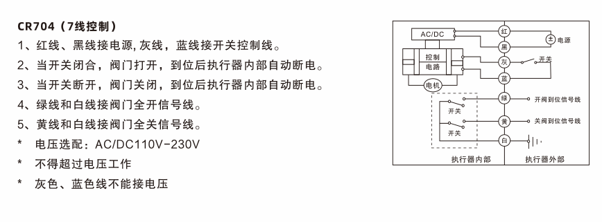 精小型电动球阀接线图