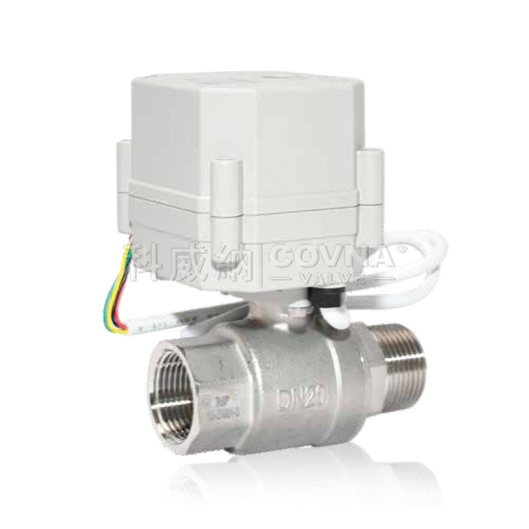 一外一内螺纹两通不锈钢微型电动球阀