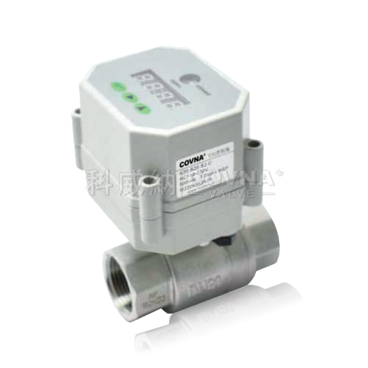 时间控制不锈钢两通微型电动球阀