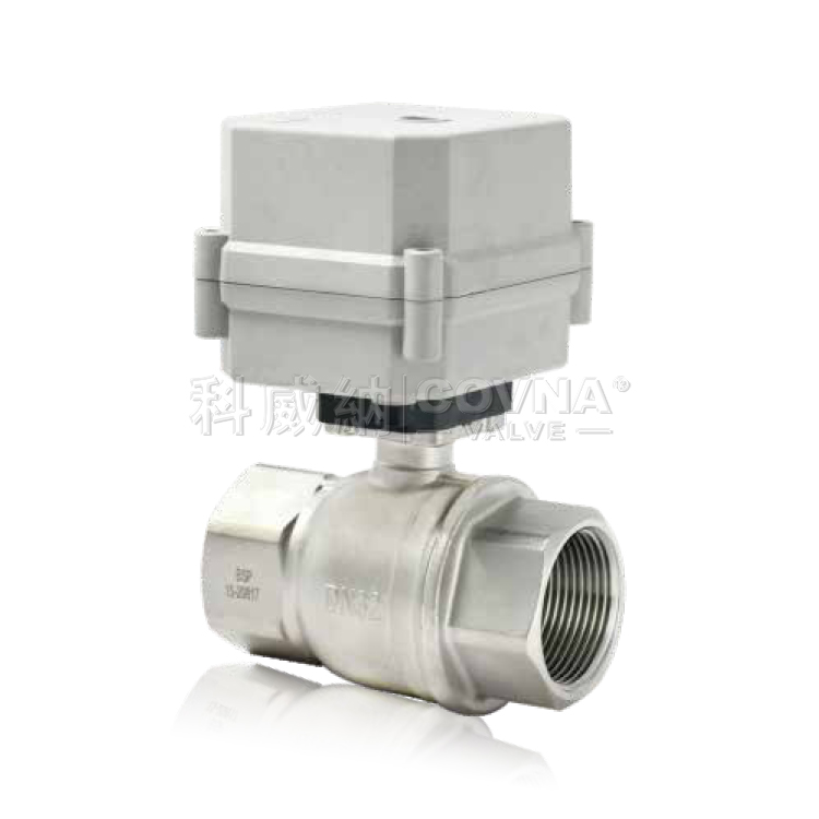 不锈钢二片式螺纹微型电动球阀_A100-T32-S2-C