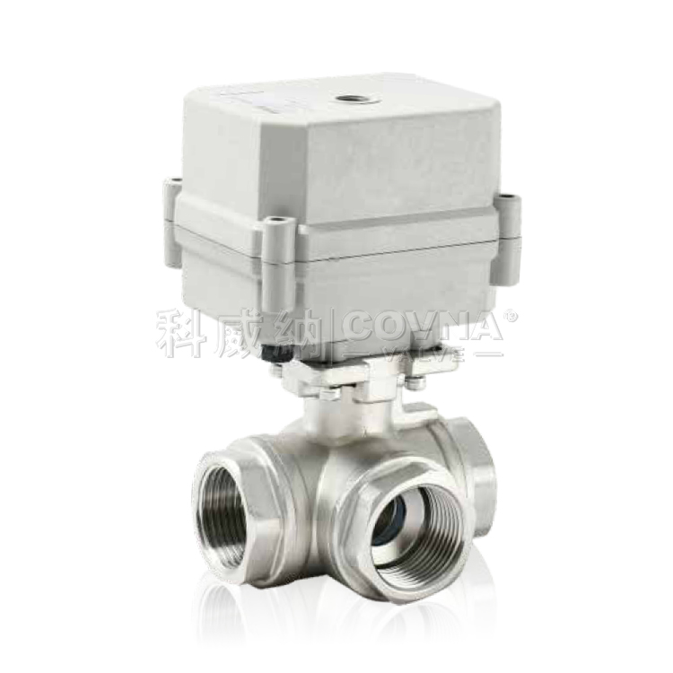 微型电动不锈钢三通球阀_A100-T25-S3-C