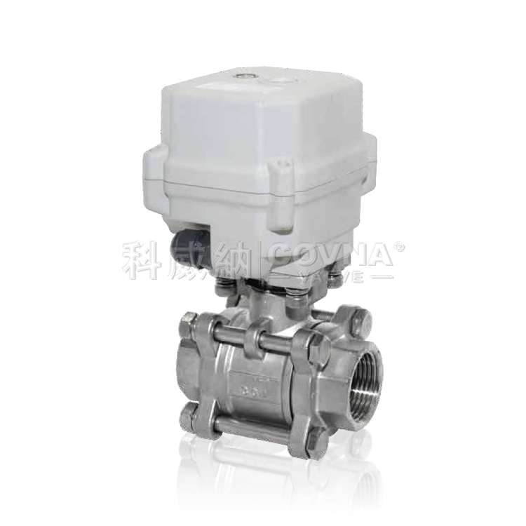微型电动不锈钢三片式螺纹球阀_A150-T系列_A150-S23-B