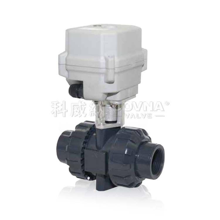 比例调节型UPVC双由令螺纹微型电动球阀_A150-M系列