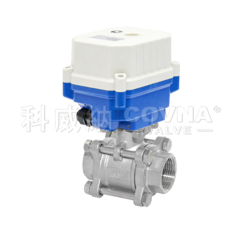 微型电动不锈钢三片式螺纹球阀_A150-T系列_A150-S23-B