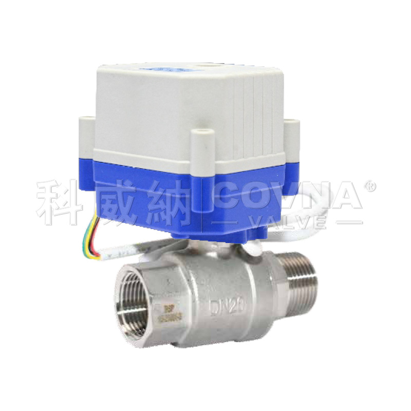 一外一内螺纹两通不锈钢微型电动球阀